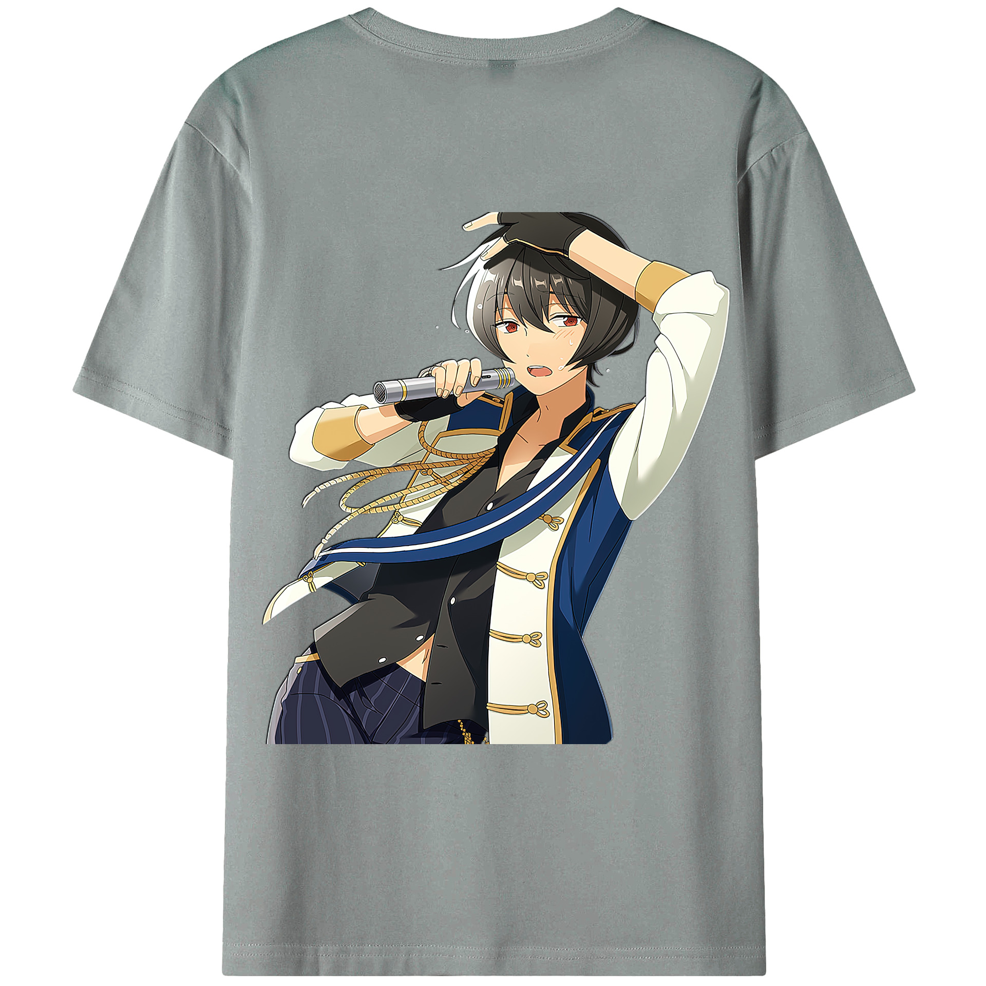 （画像用） あんさんぶるスターズ! Ensemble Stars 綿100％ メンズ半袖Tシャツ（バックプリント） 通気性
